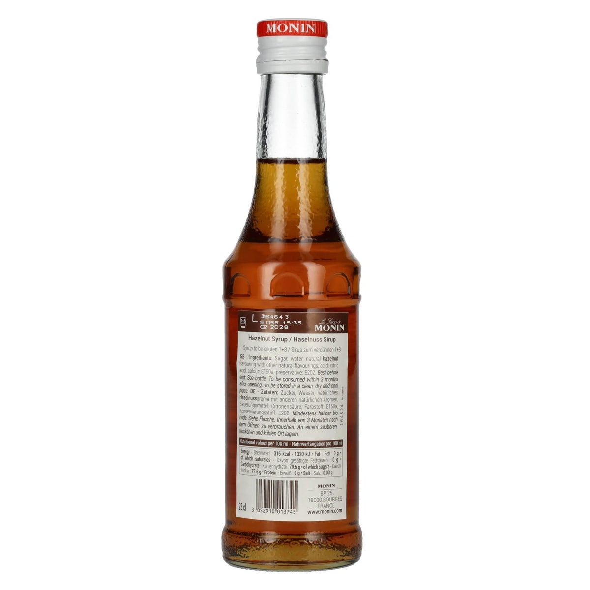 Le Sirop de Monin NOISETTE 0,25l