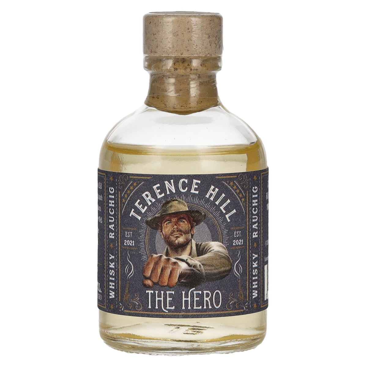 Terence Hill THE HERO Whisky Fumé 49% Vol. 0,05l