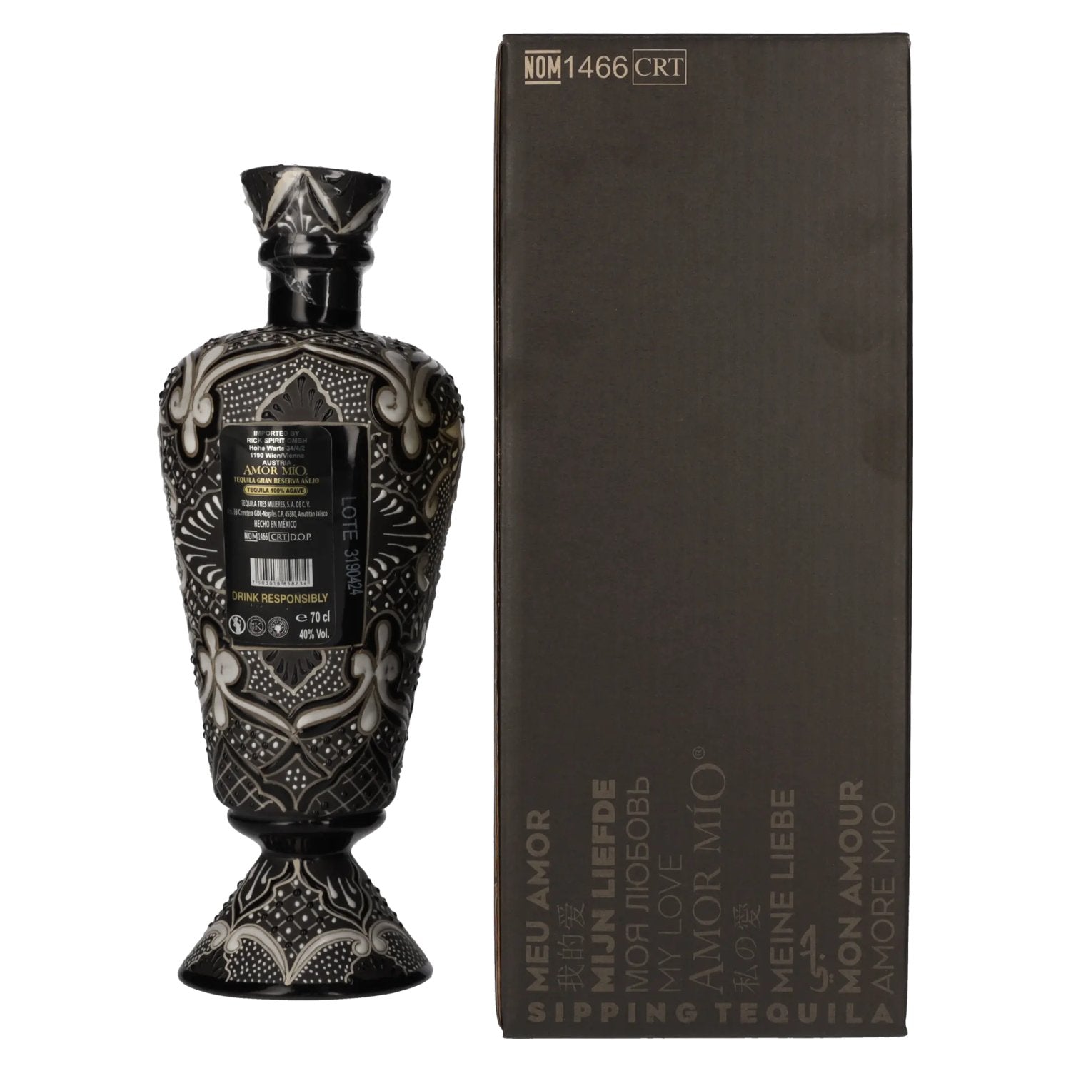 Amor Mío Tequila Gran Reserva Añejo 100% Agave Azul 40% vol. 0,7l en boîte cadeau