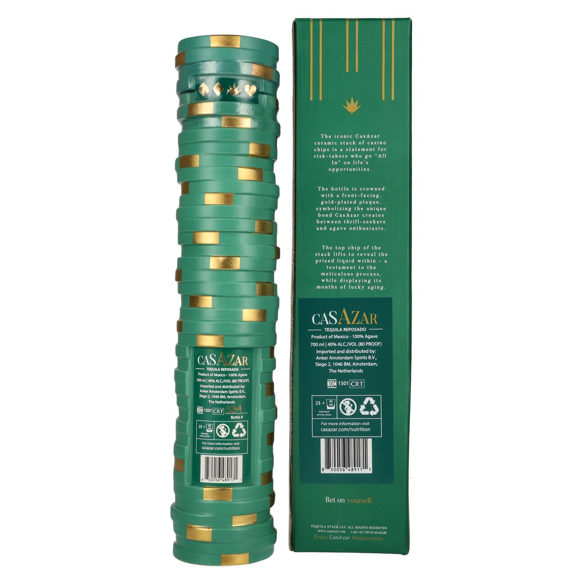 Casazar 7 Tequila Reposado 100% Blue Agave 40% Vol. 0,7l in Geschenkbox