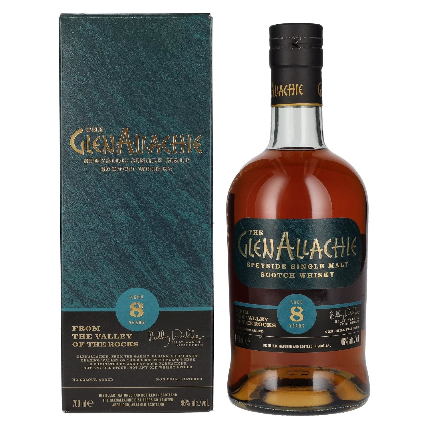 The GlenAllachie 8 Years Old Speyside Single Malt 46% Vol. 0,7l en boîte cadeau