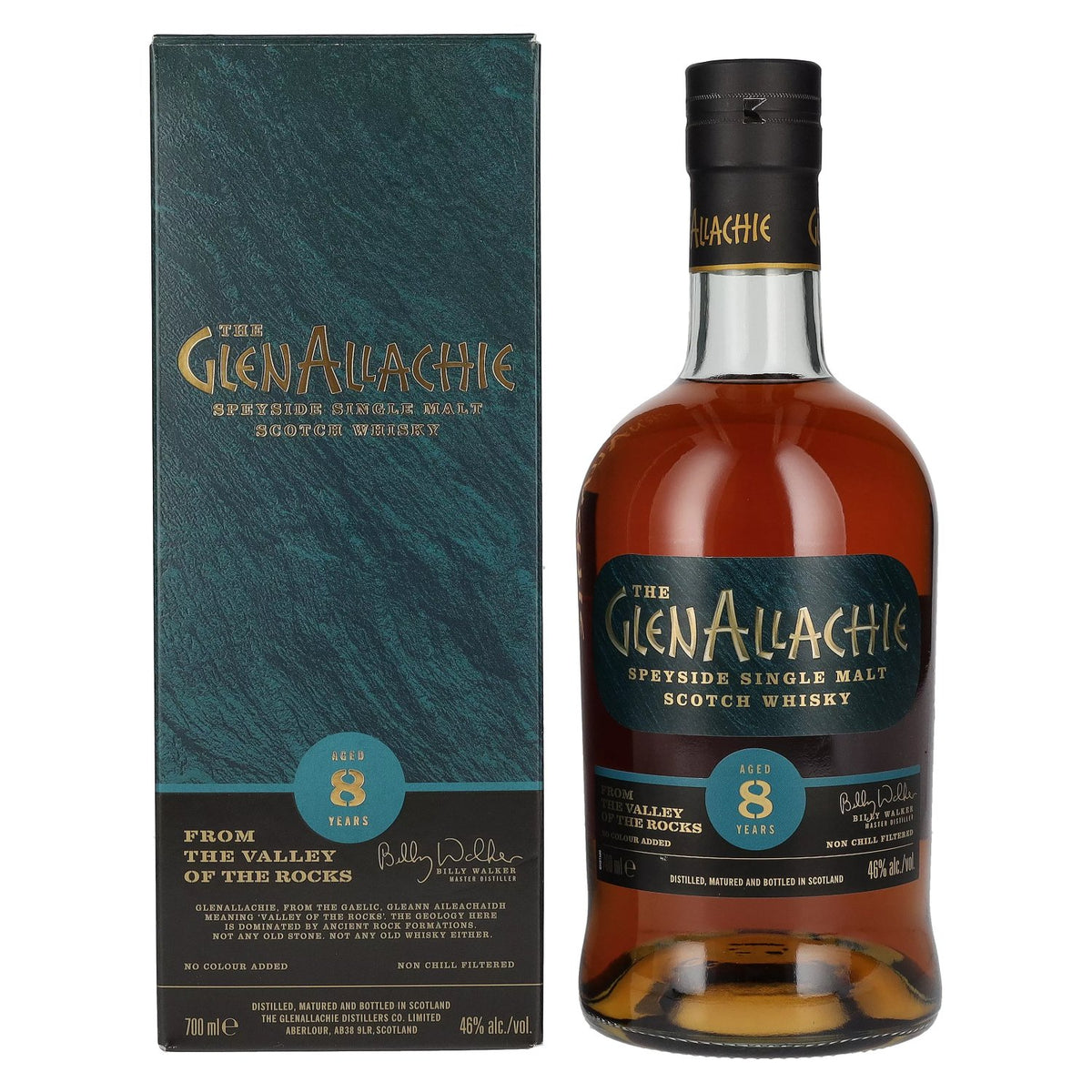 The GlenAllachie 8 Years Old Speyside Single Malt 46% Vol. 0,7l en boîte cadeau