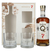 Don Q RESERVA Añejo 7 Años Puerto Rican Rum 40% Vol. 0,7l in Geschenkbox mit 2 Gläsern