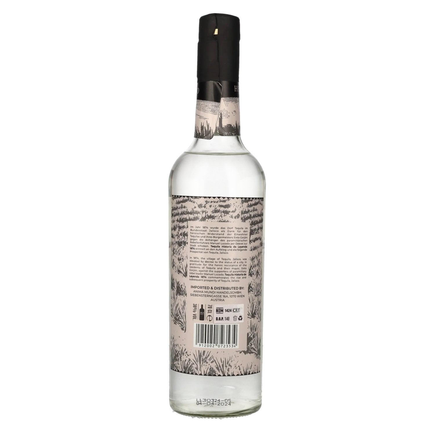 Historia de Leyenda 1874 Blanco 100% de Agave Azul 38% Vol. 0,7l