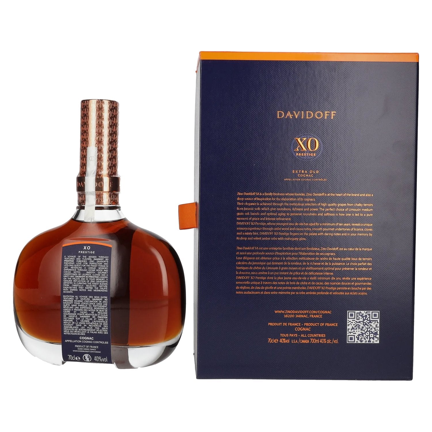 Davidoff XO Prestige Extra Old Cognac 40% Vol. 0,7l in gift box