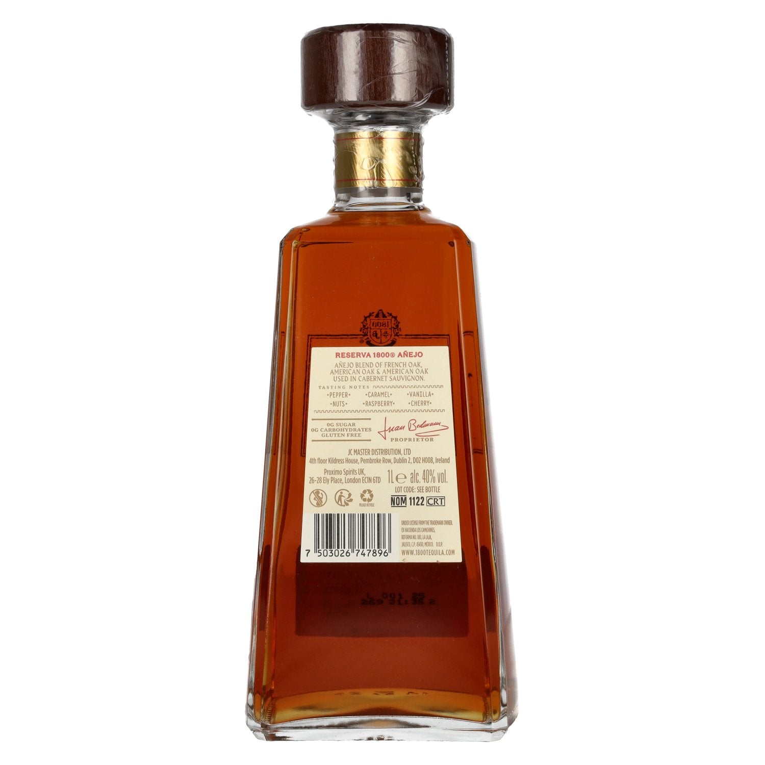 1800 Tequila AÑEJO Triple Cask 100% Agave 40% Vol. 1l