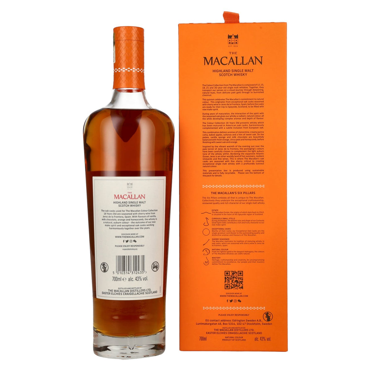 The Macallan 18 Years Old Colour Collection 43% Vol. 0,7l en boîte cadeau