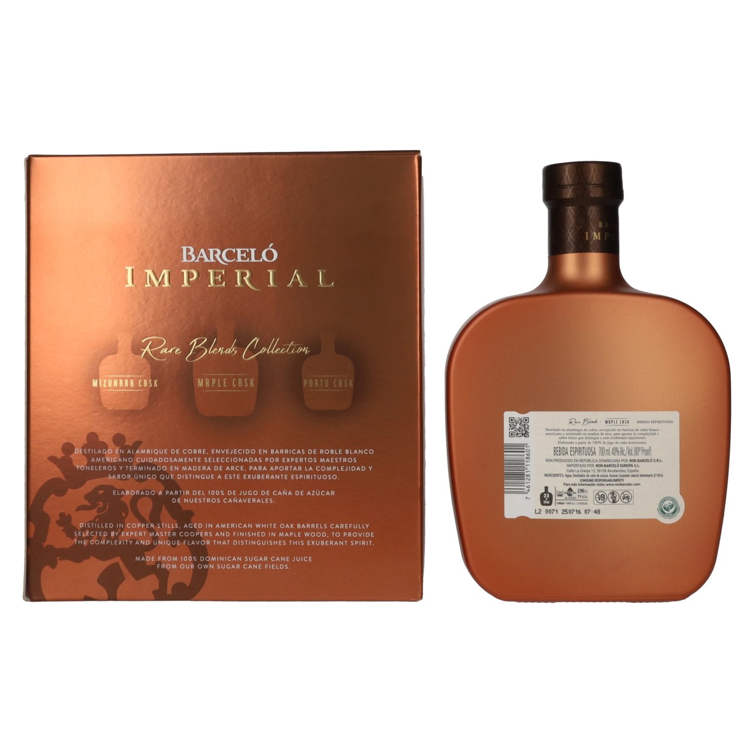 Barceló Imperial Rare Blends Maple Cask 40% Vol. 0,7l in gift box
