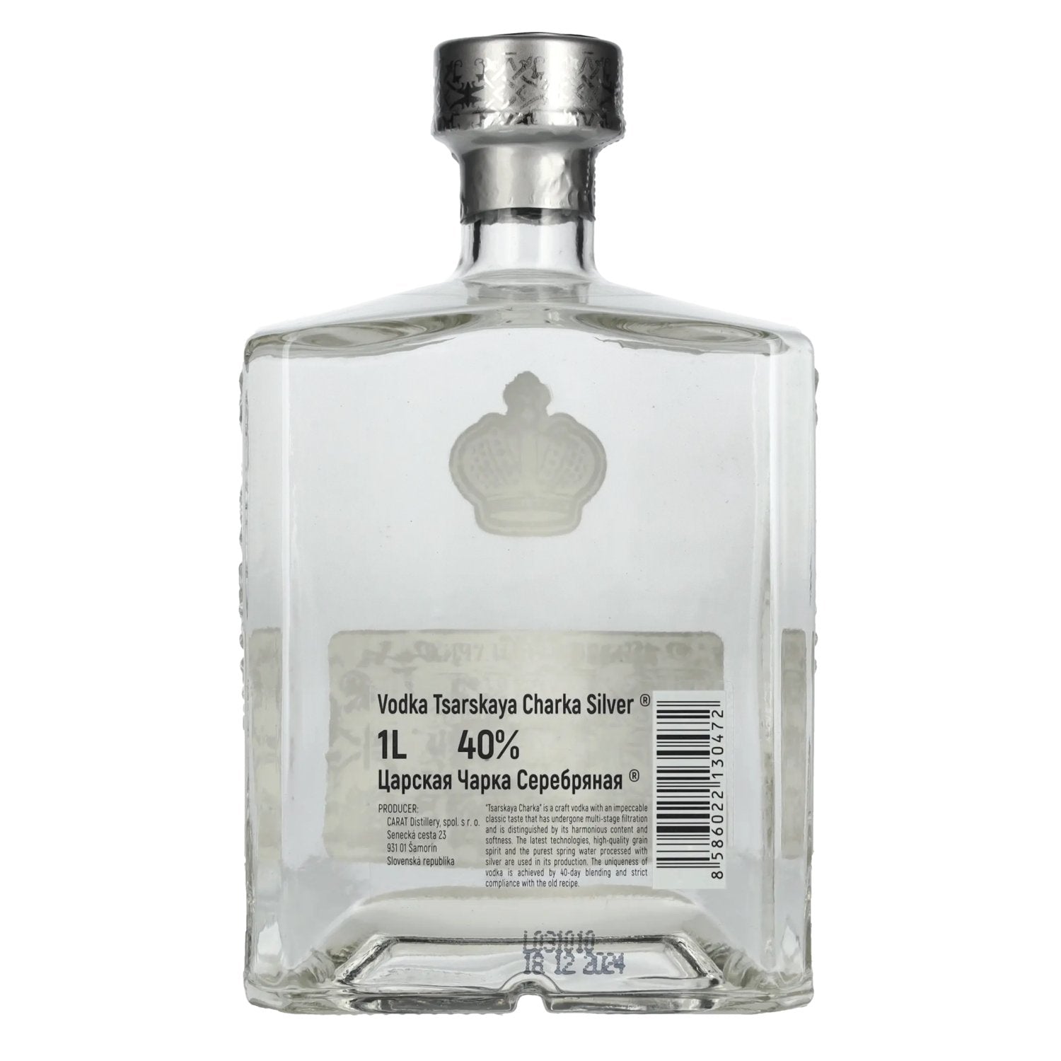 Tsarskaya Charka SILVER Vodka 40% Vol. 1l