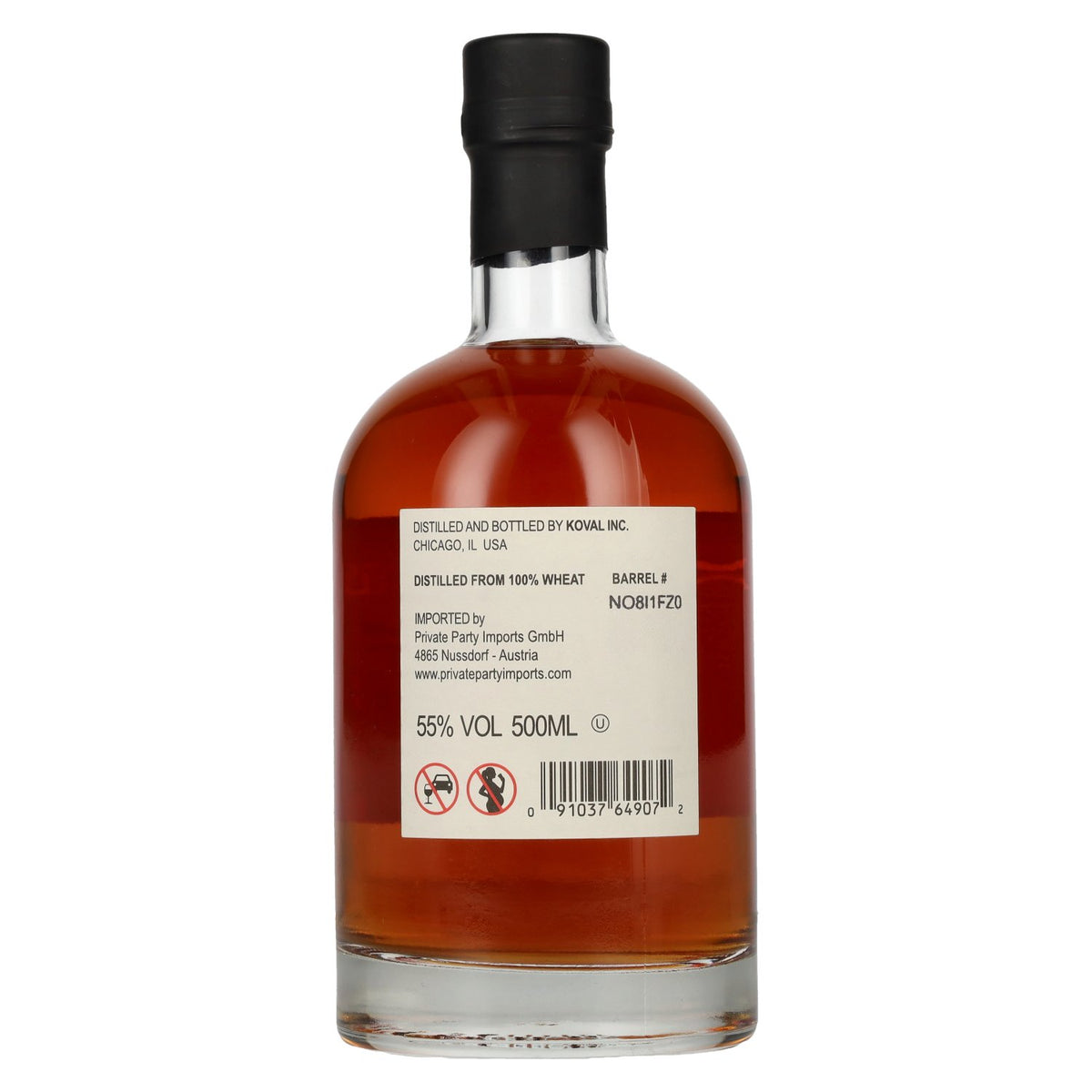 Koval WHEAT Single Barrel Whiskey 55% Vol. 0,5l