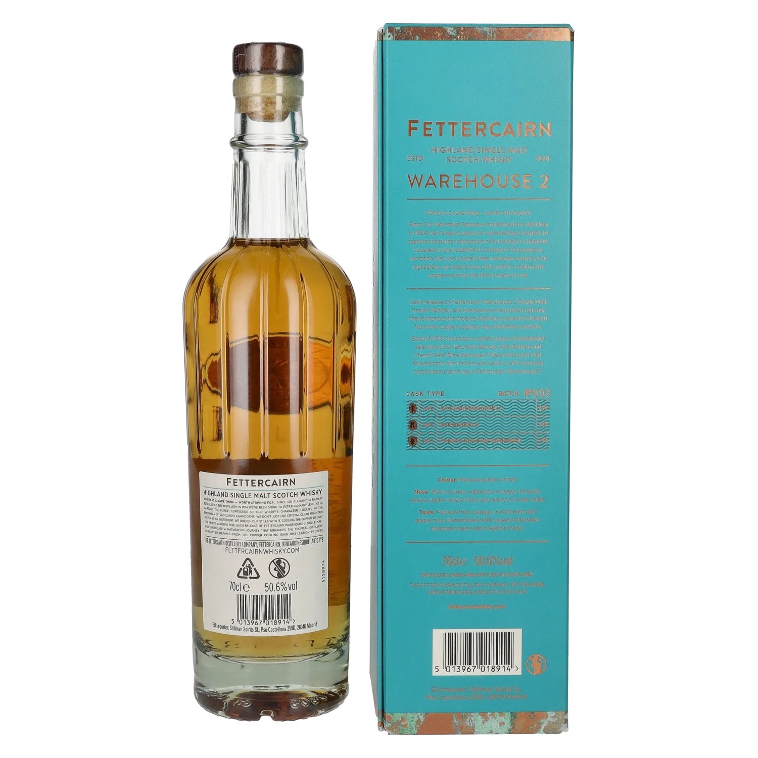 Fettercairn WAREHOUSE 2 Batch No. 003 50,6% vol. 0,7l en boîte cadeau