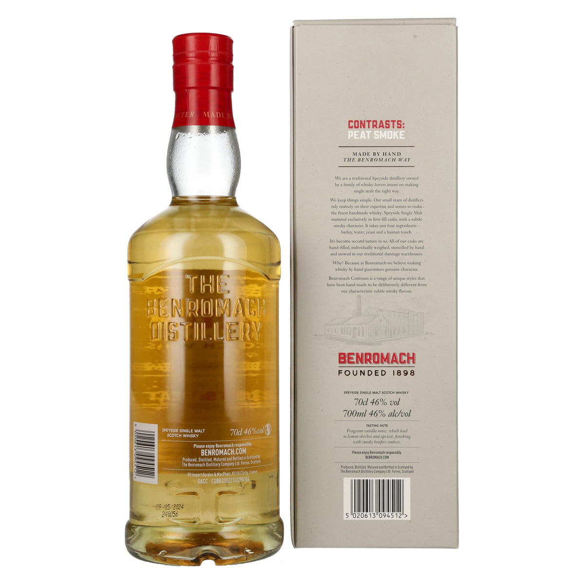 Benromach PEAT SMOKE Speyside Single Malt 2014 46% vol. 0,7l en boîte cadeau