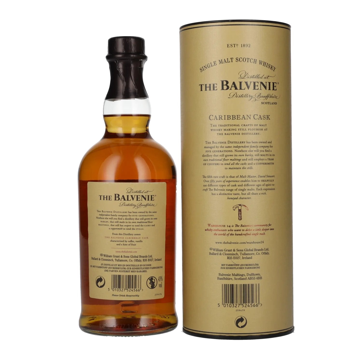 The Balvenie 14 Years Old Caribbean Cask Finish 43% Vol. 0,7l in Geschenkbox