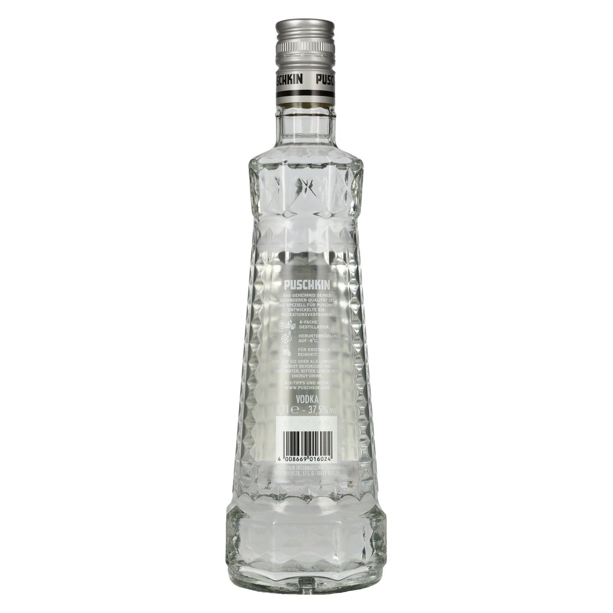 Puschkin Ice-Filtered Vodka 37.5% ABV 0.7l