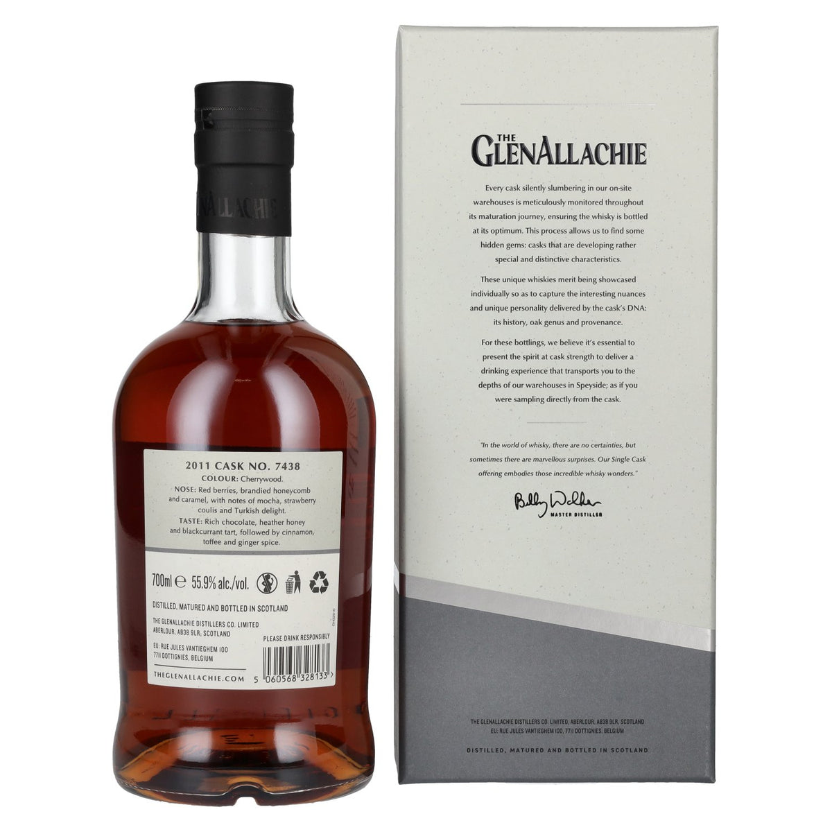 The GlenAllachie 12 Years Old RUBY PORT PIPE 2011 55,9% Vol. 0,7l in Geschenkbox