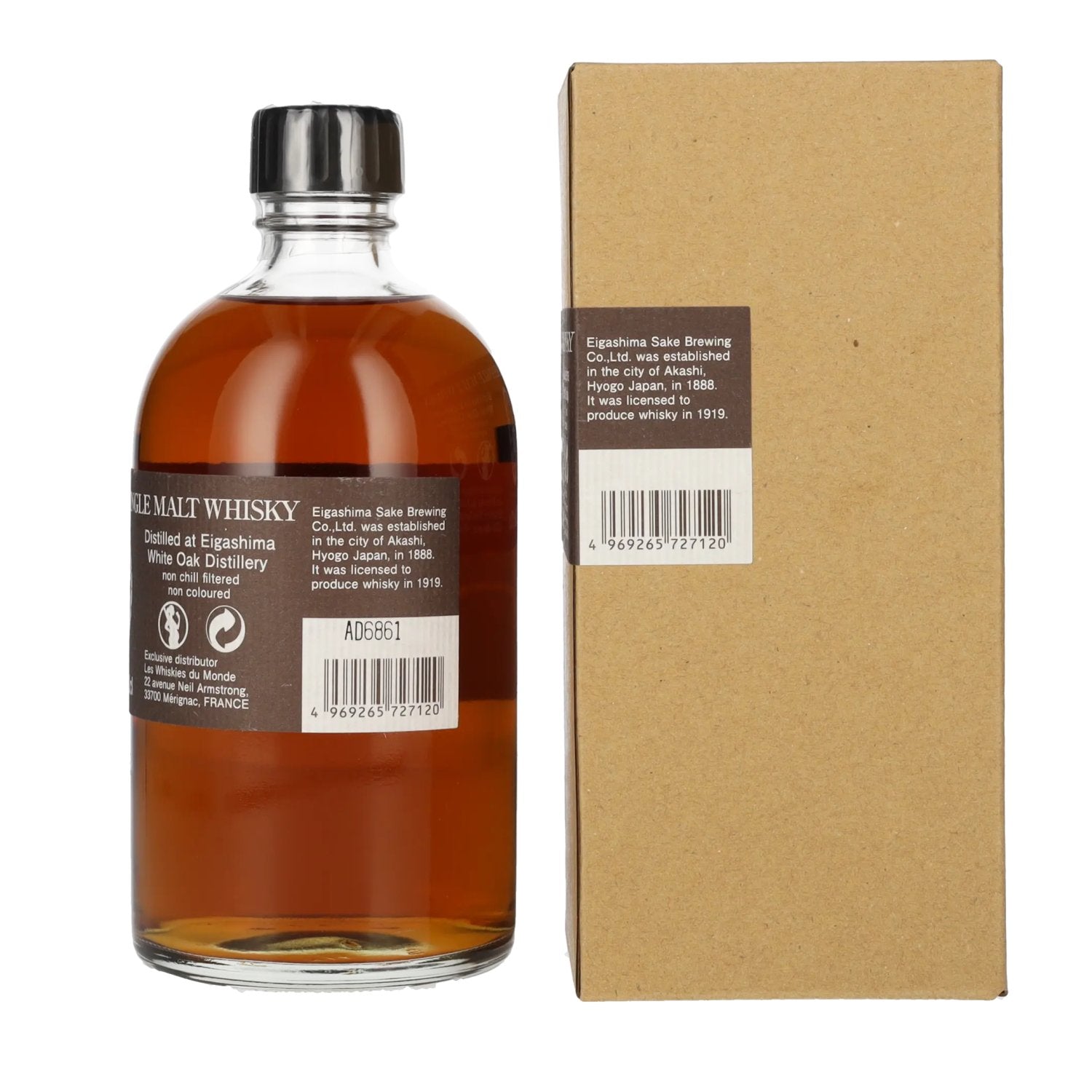 White Oak AKASHI 5 Years Old Single Malt SHERRY CASK 50% Vol. 0,5l in Geschenkbox