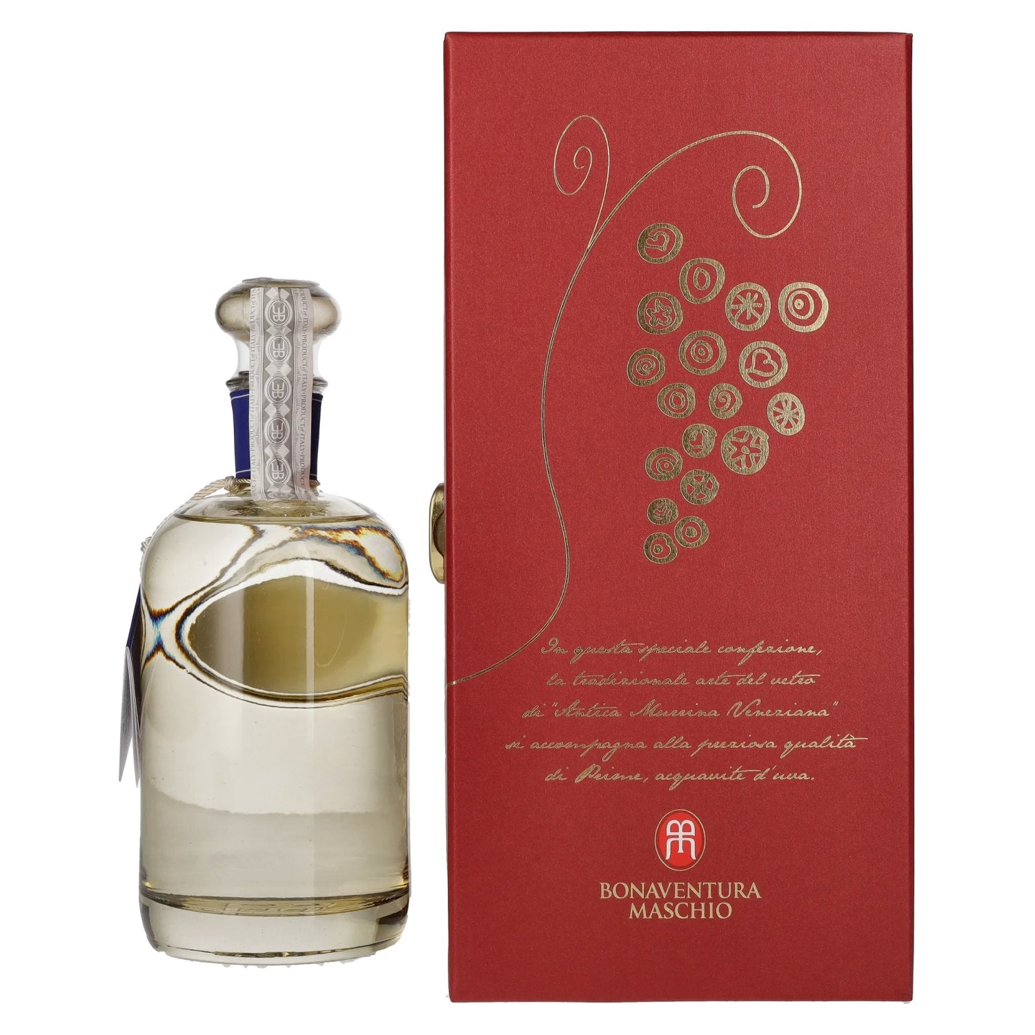 Bonaventura Maschio PRIME Zibibbo 40% vol. 0,7l en boîte cadeau