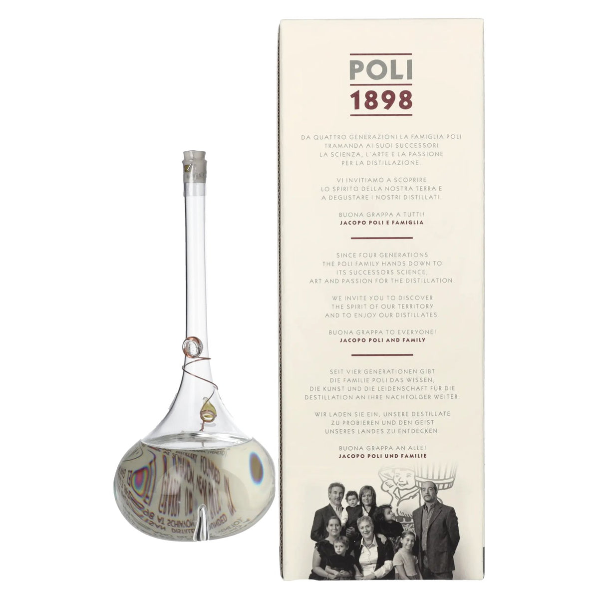 Poli Grappa Amorosa di Settembre Vespaiolo 40% vol. 0,5l en boîte cadeau