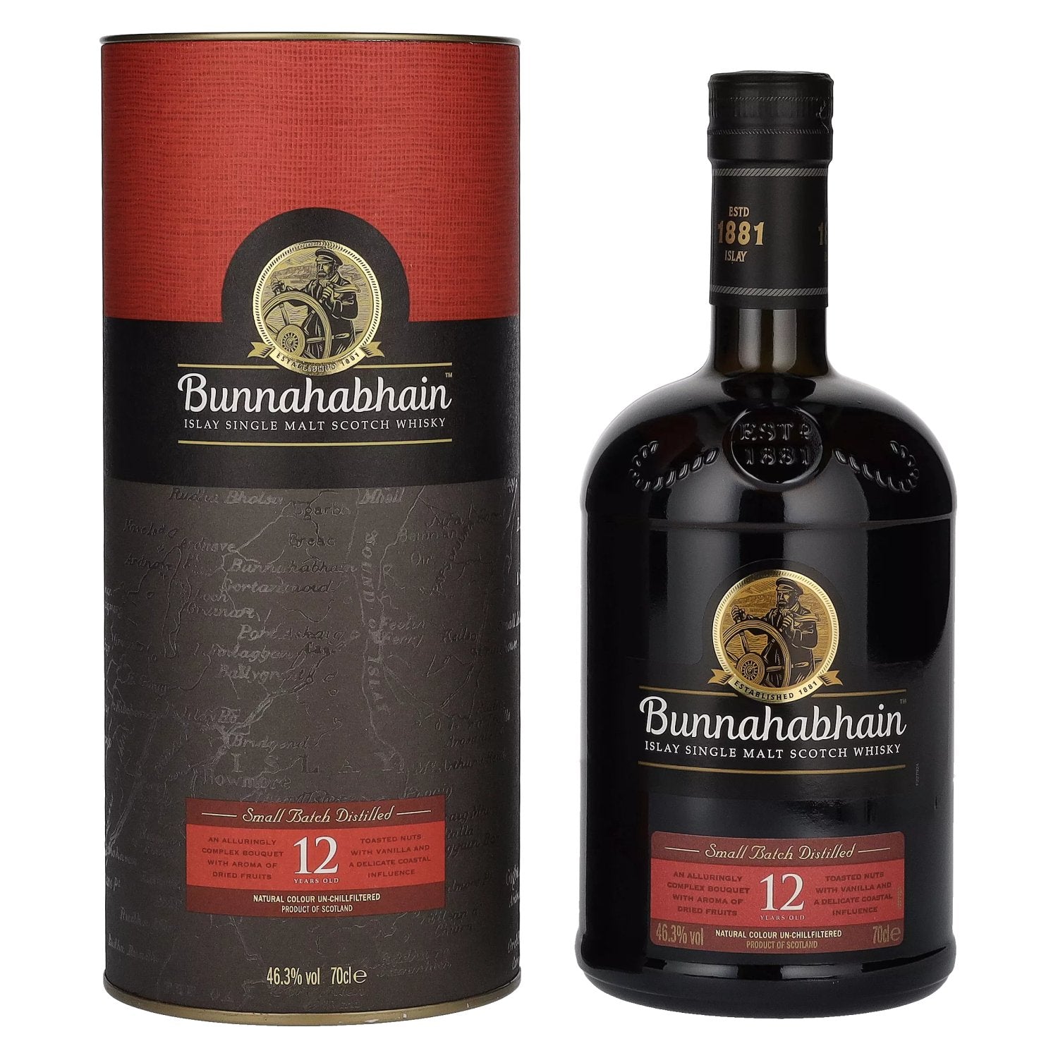 Bunnahabhain 12 Years Old Islay Single Malt Scotch Whisky 46,3% Vol. 0,7l en boîte cadeau