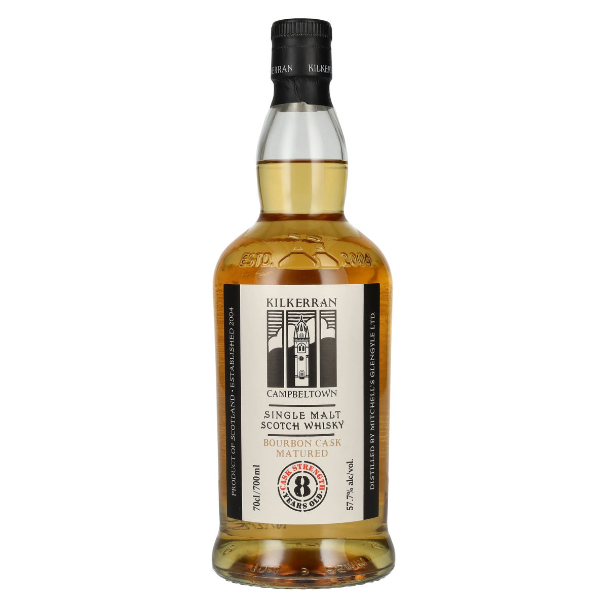 Kilkerran Glengyle Distillery 8 Years Old Campbeltown Single Malt Bourbon Cask Matured 57.7% vol. 0.7 l