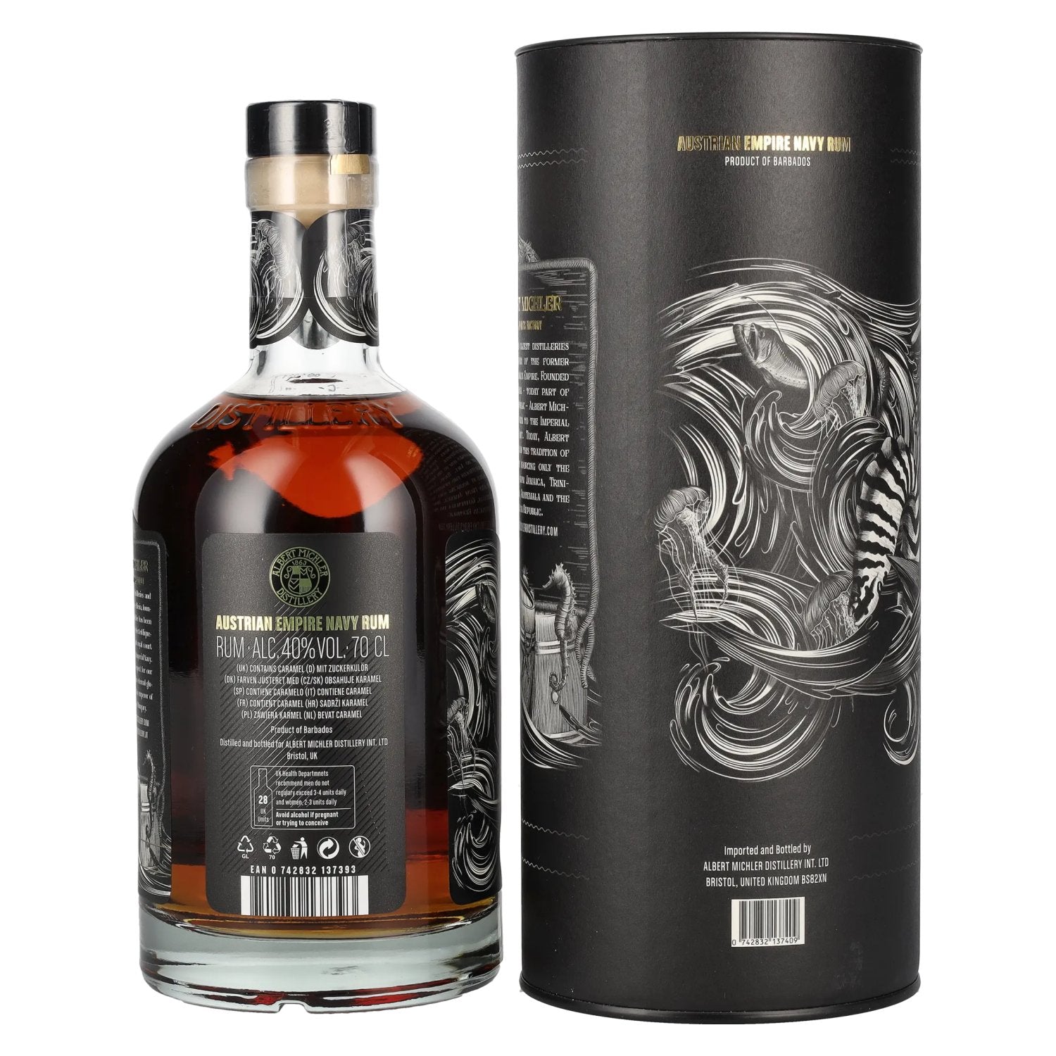 Austrian Empire Navy Rum ANNIVERSARY 40% vol. 0,7l en boîte cadeau