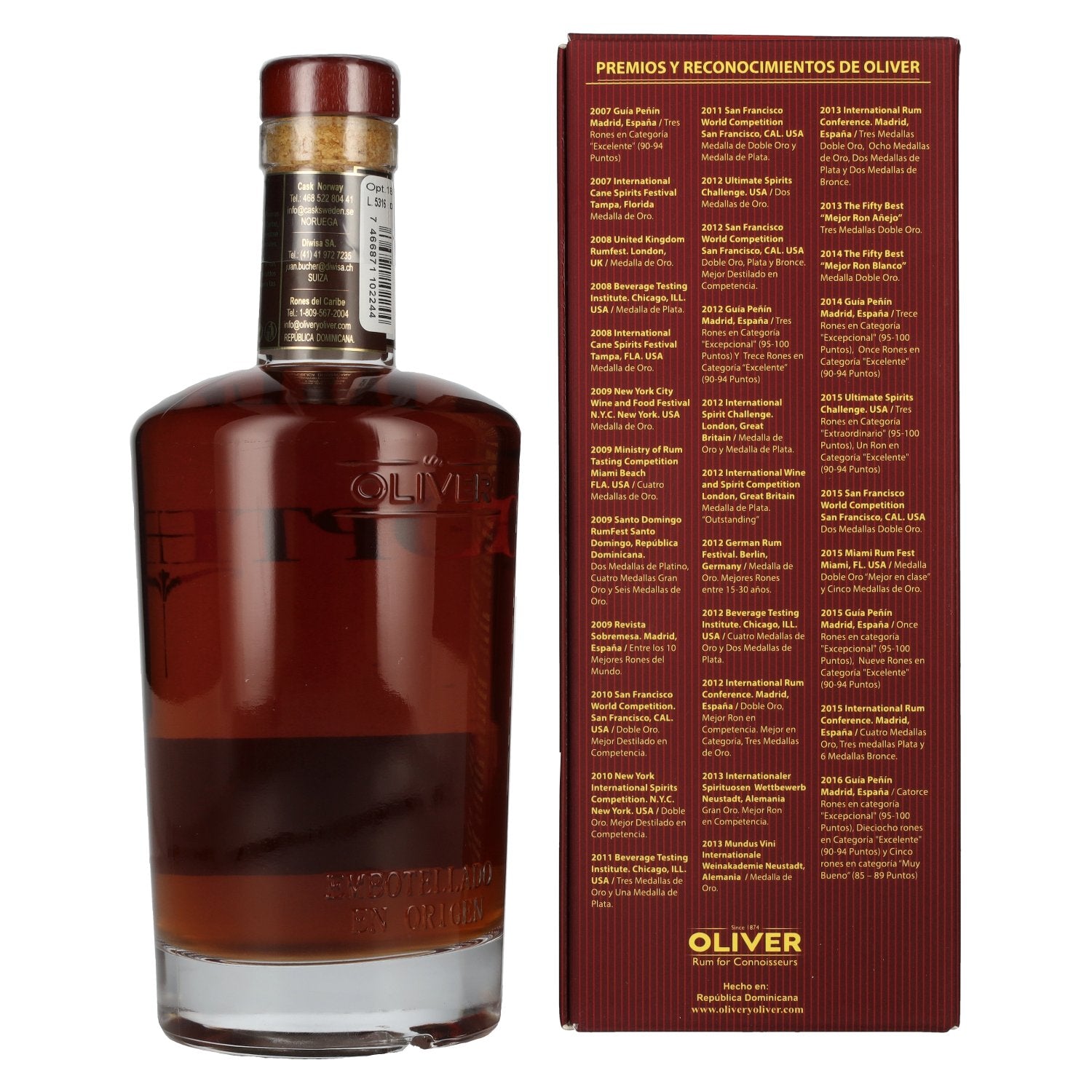 Opthimus 18 Sistema Solera Cum Laude Ron Artesanal 38% vol. 0,7l en boîte cadeau