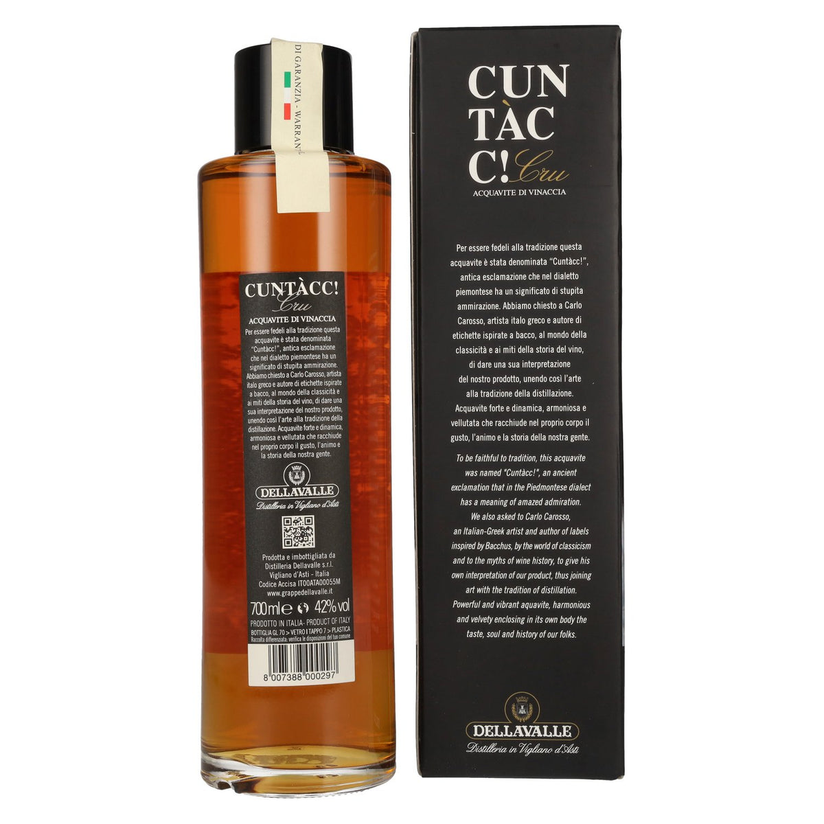 Dellavalle CUNTÀCC ! Cru 1992 42% vol. 0,7l en coffret cadeau