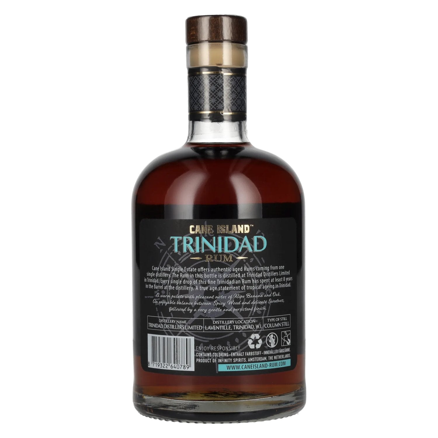 Cane Island TRINIDAD 8 Years Old Single Estate Rum 43% vol. 0,7l
