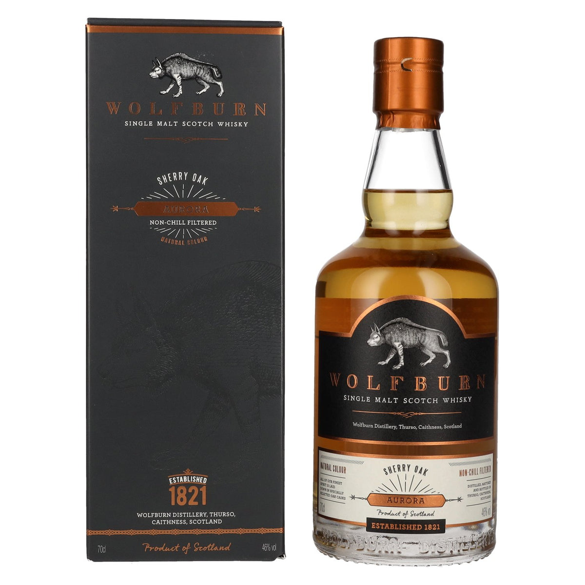 Wolfburn AURORA Single Malt Scotch Whisky 46% Vol. 0,7l en coffret cadeau