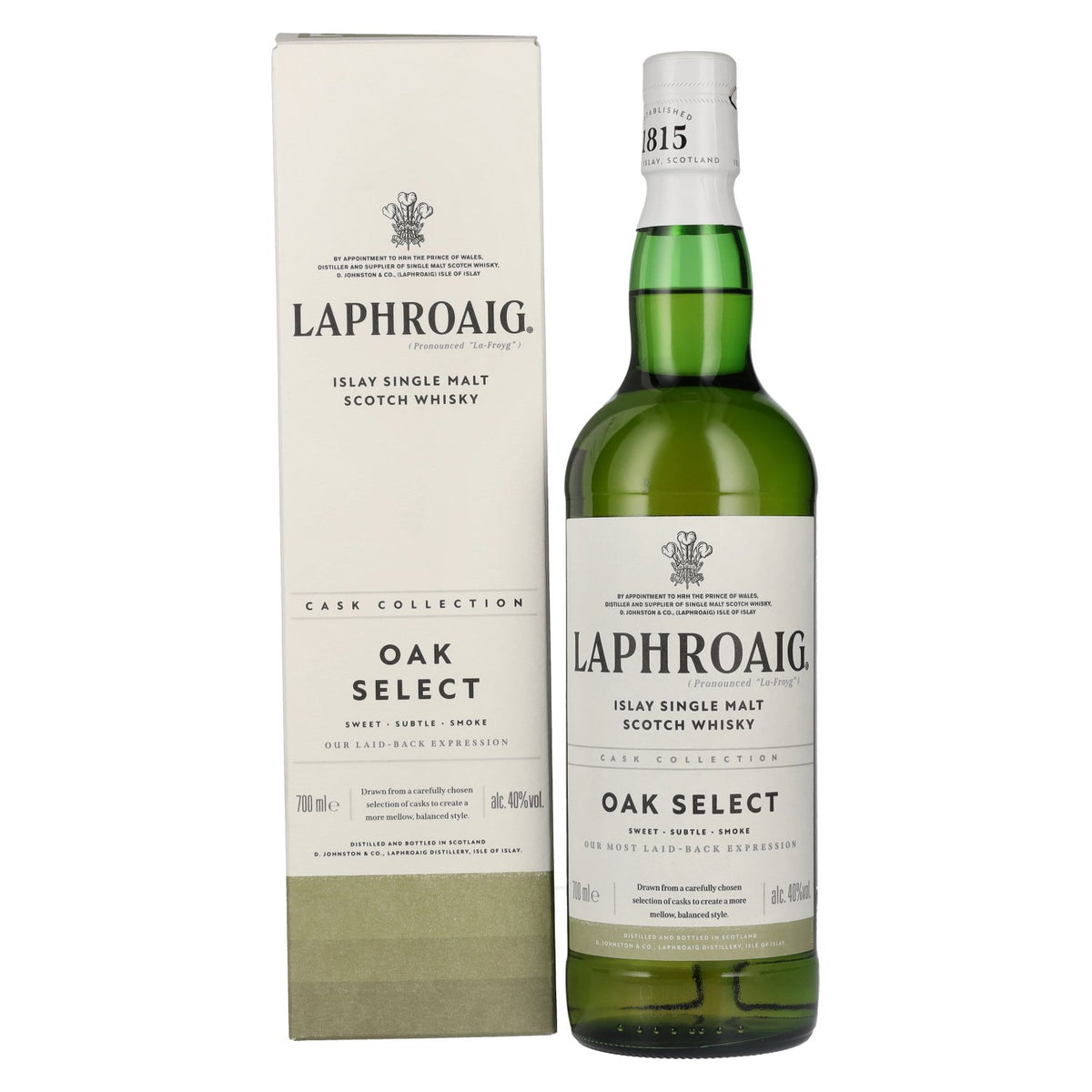 Laphroaig OAK SELECT Islay Single Malt Scotch Whisky 40% Vol. 0,7l in gift box