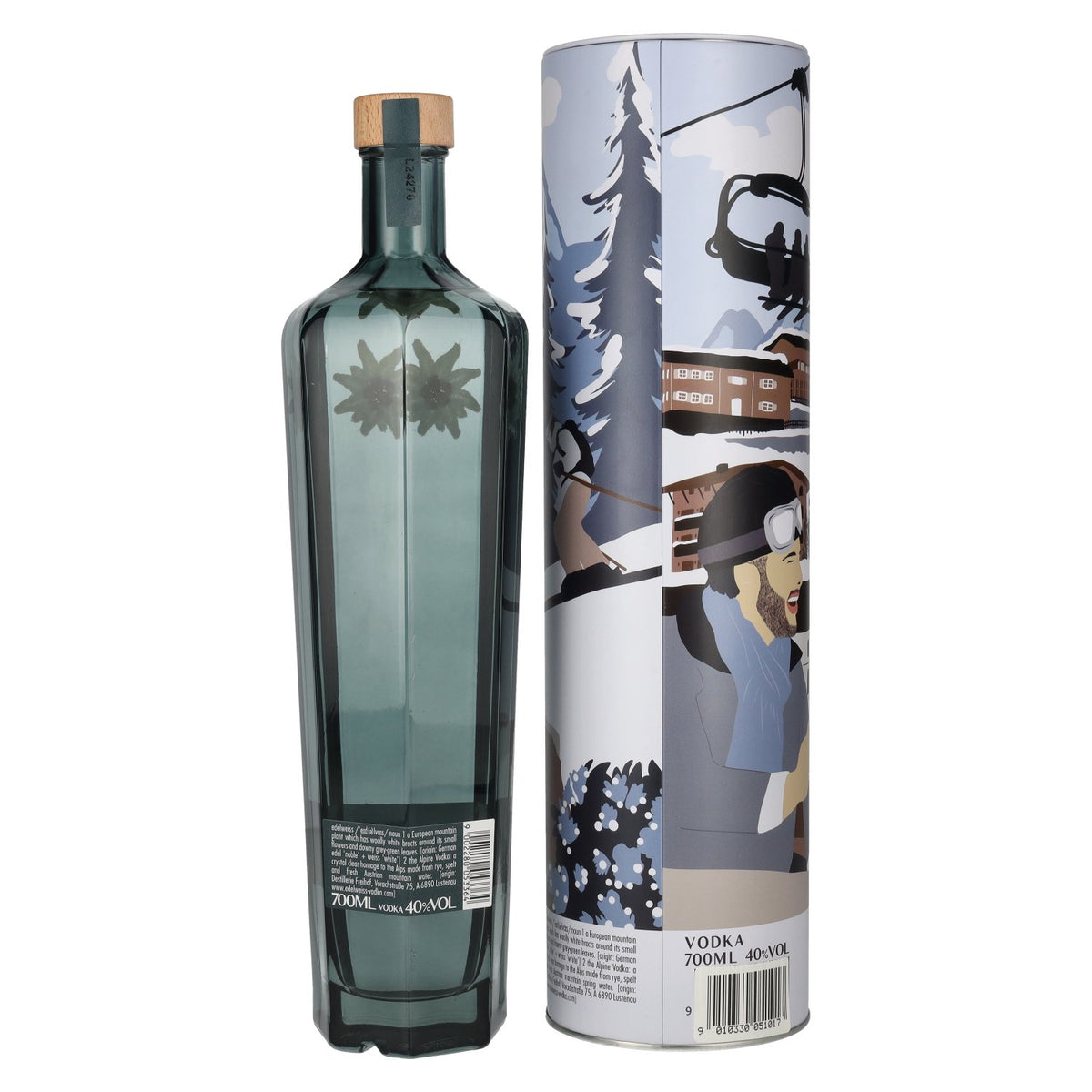 Edelweiss The Alpine Vodka LECH/ARLBERG 40% Vol. 0,7l in Tinbox
