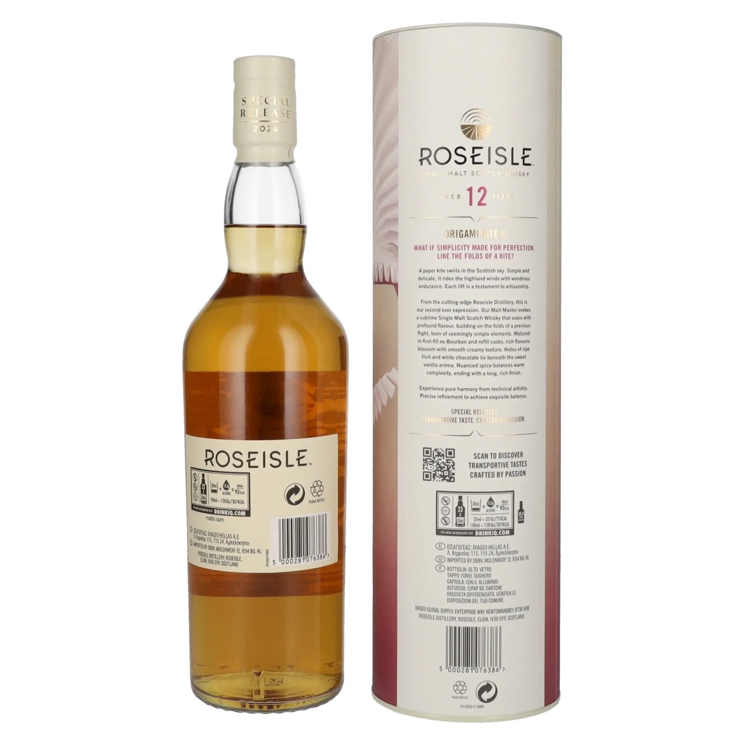 Roseisle 12 Years Old ORIGAMI KITE II Single Malt Special Release 2024 55,6% Vol. 0,7l en coffret cadeau