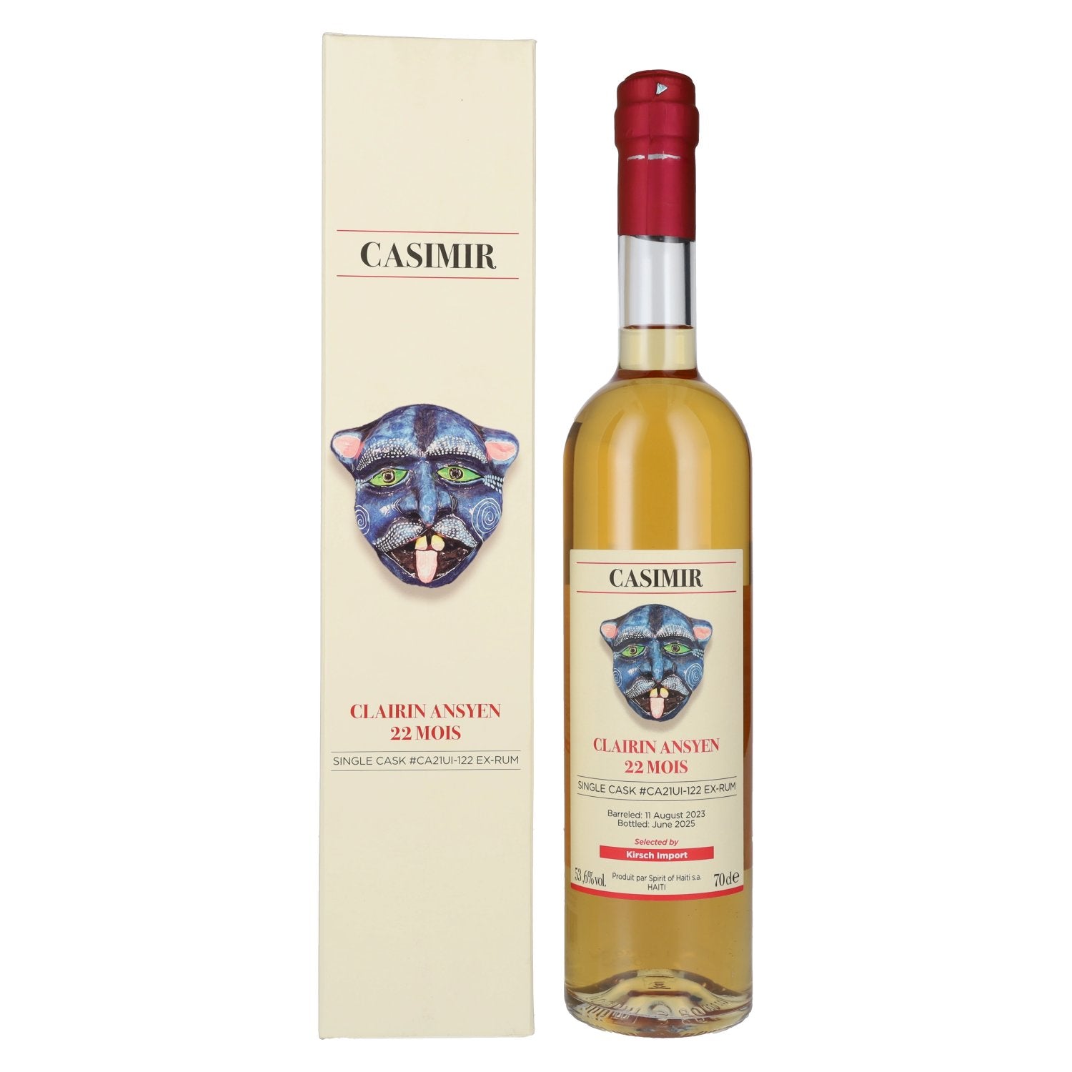 Clairin Ansyen Casimir 22 Mois Old Single Cask #CA21UI-122 Ex-Rum 2023 53,6% Vol. 0,7l in Geschenkbox