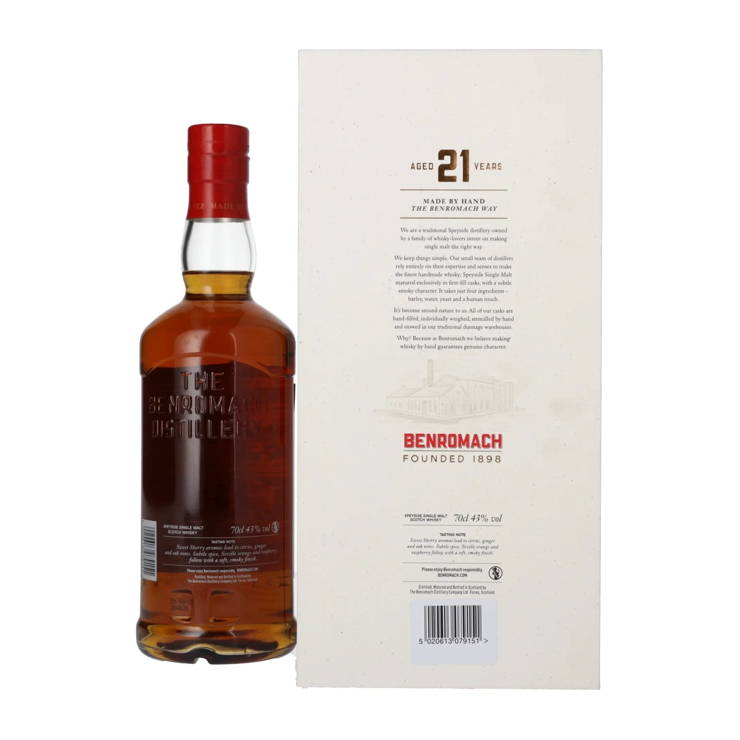 Benromach 21 Years Old Speyside Single Malt 43% Vol. 0,7l in Geschenkbox
