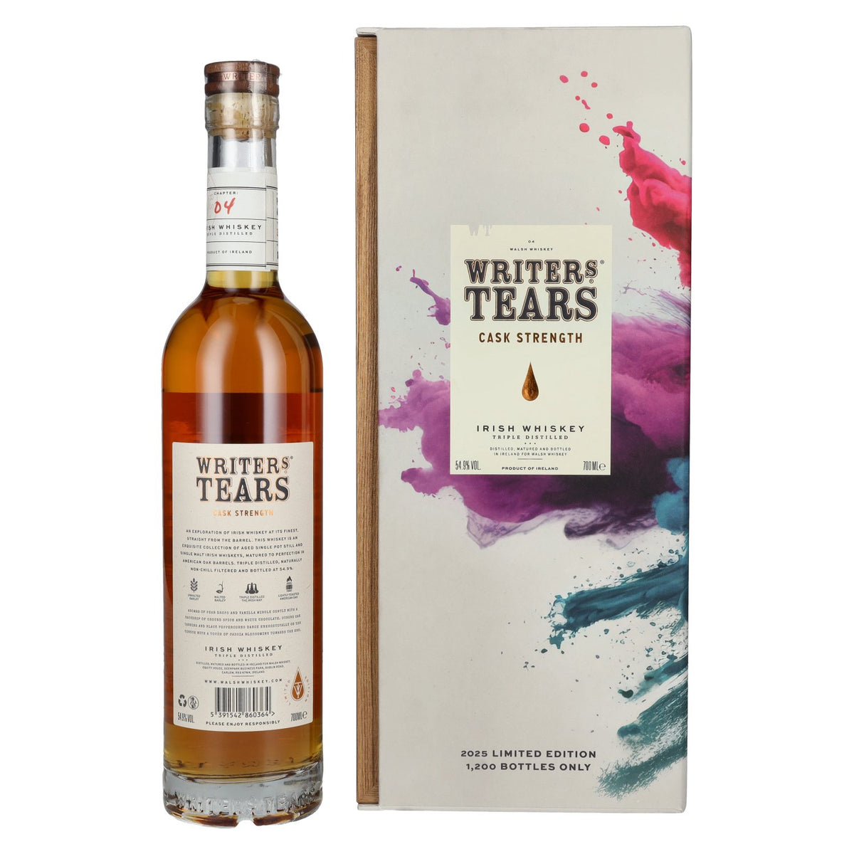 Writer's Tears CASK STRENGTH Irish Whiskey Exclusive Release 2025 54,9% vol. 0,7l en boîte cadeau