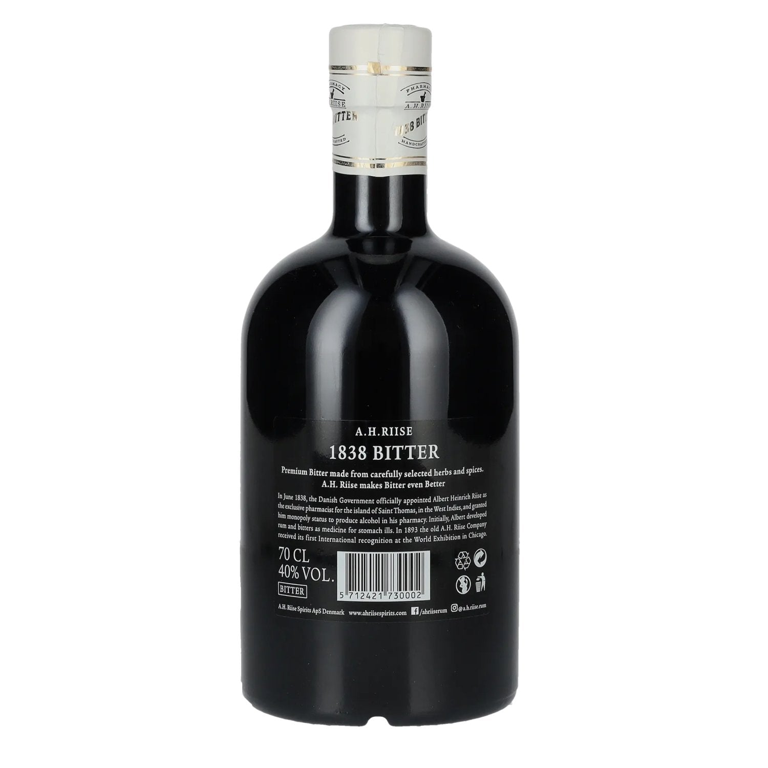 A.H. Riise Pharmacy 1838 BITTER 40% vol. 0,7l