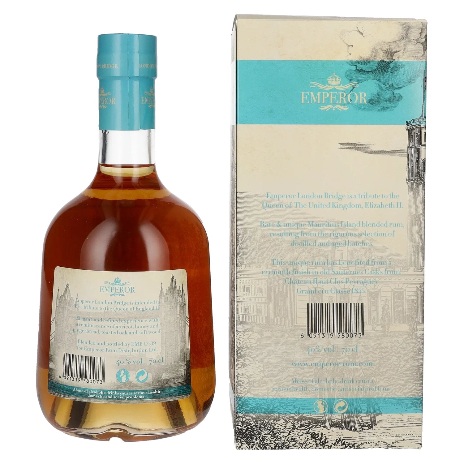 Emperor Rum Mauritian LONDON BRIDGE Limited Edition 40% vol. 0,7l en boîte cadeau