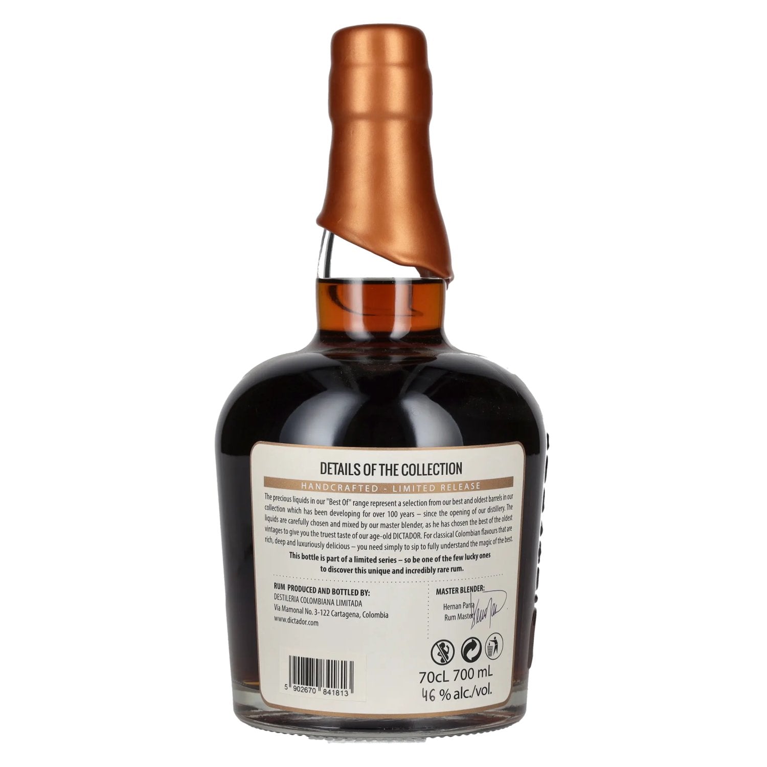Dictador BEST OF 1981 ALTISIMO Rhum colombien 36YO/080617/EX-W048 46% vol. 0,7l