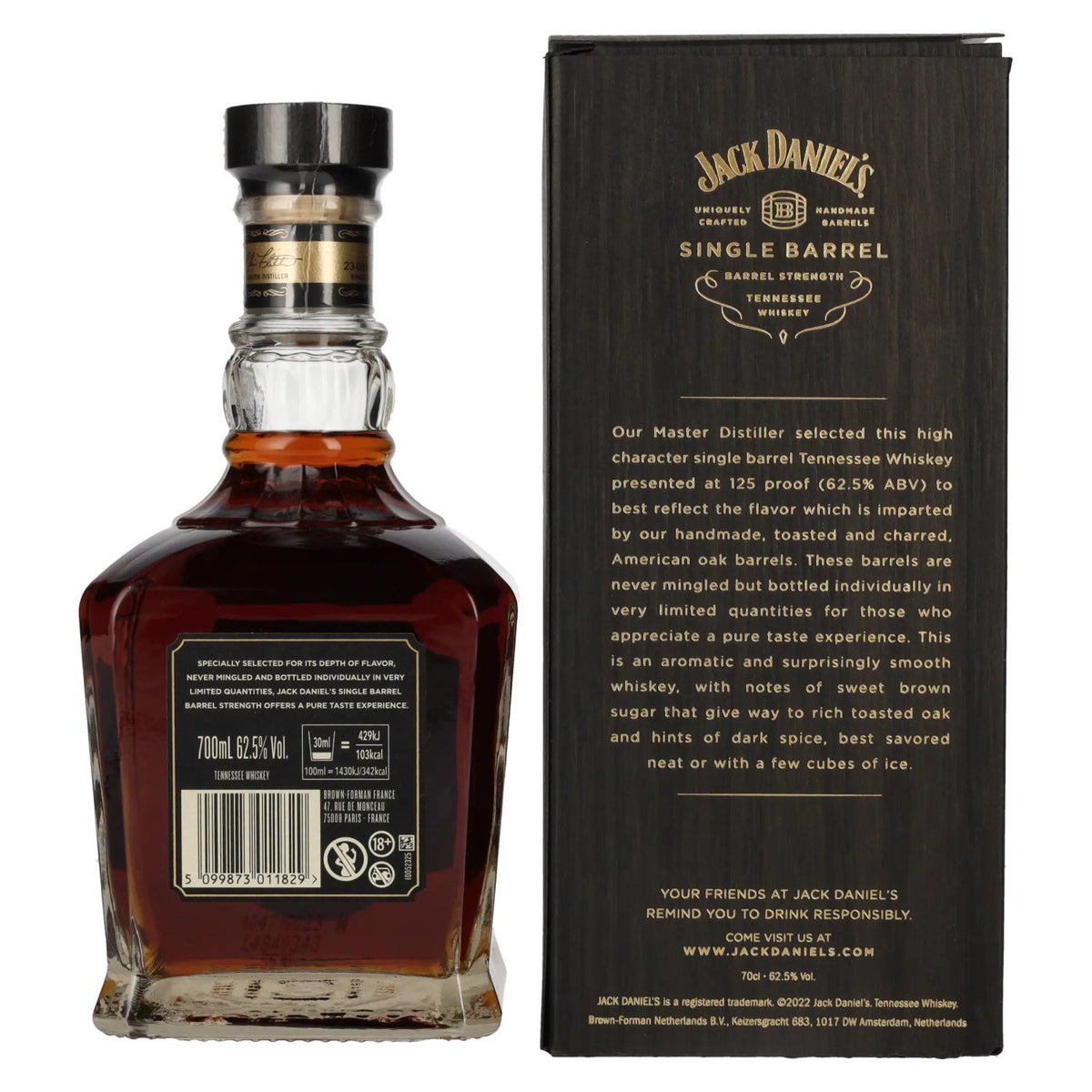 Jack Daniel's Select Single Barrel Barrel Strength Tennessee Whiskey 62.5% Vol. 0.7l in gift box