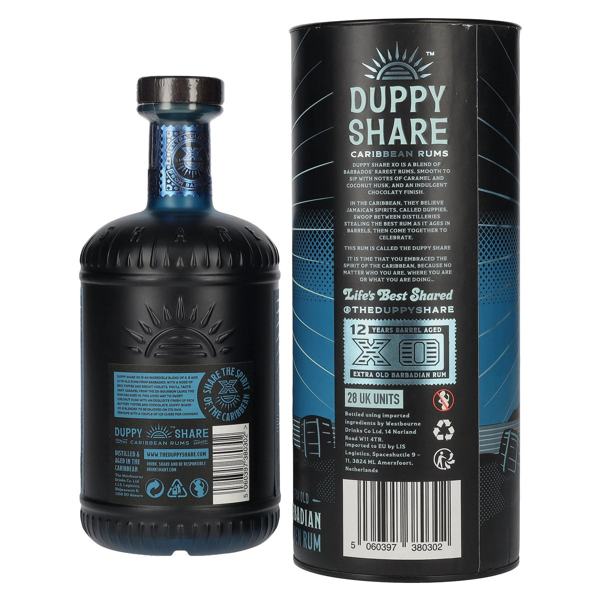 Duppy Share XO Caribbean Rum 40% Vol. 0,7l in gift box