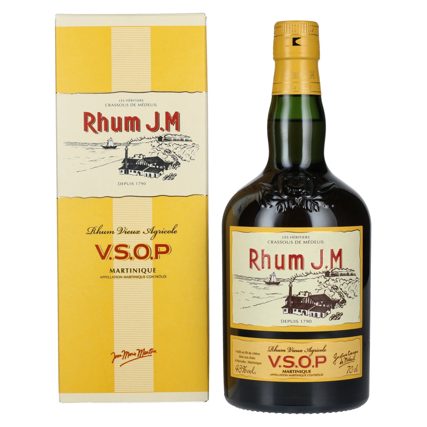 Rhum J.M Vieux Agricole V.S.O.P 43% Vol. 0,7l in gift box