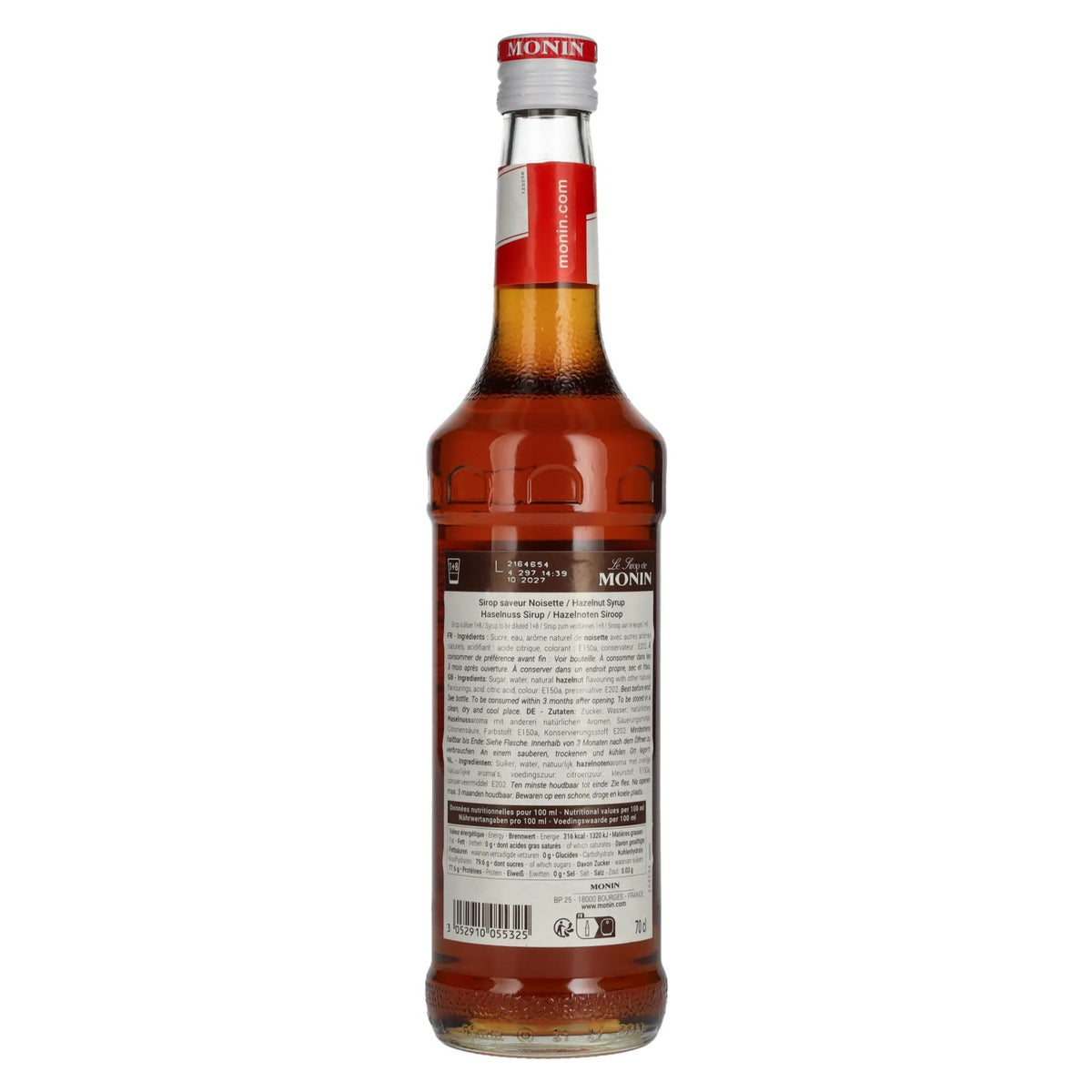 Le Sirop de Monin HASELNUSS 0,7l