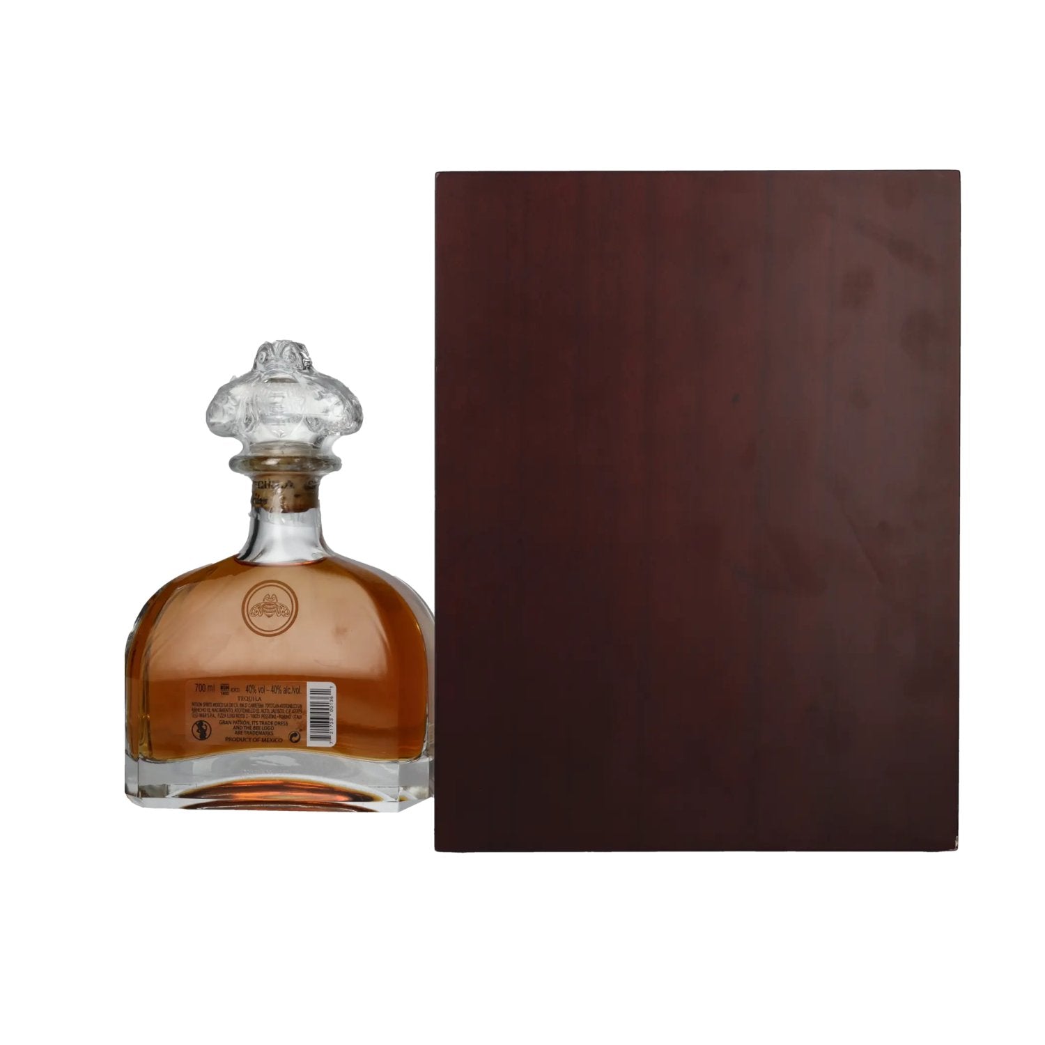 Gran Patrón Tequila BURDEOS Añejo 100% de Agave 40% Vol. 0,7l dans une caisse en bois