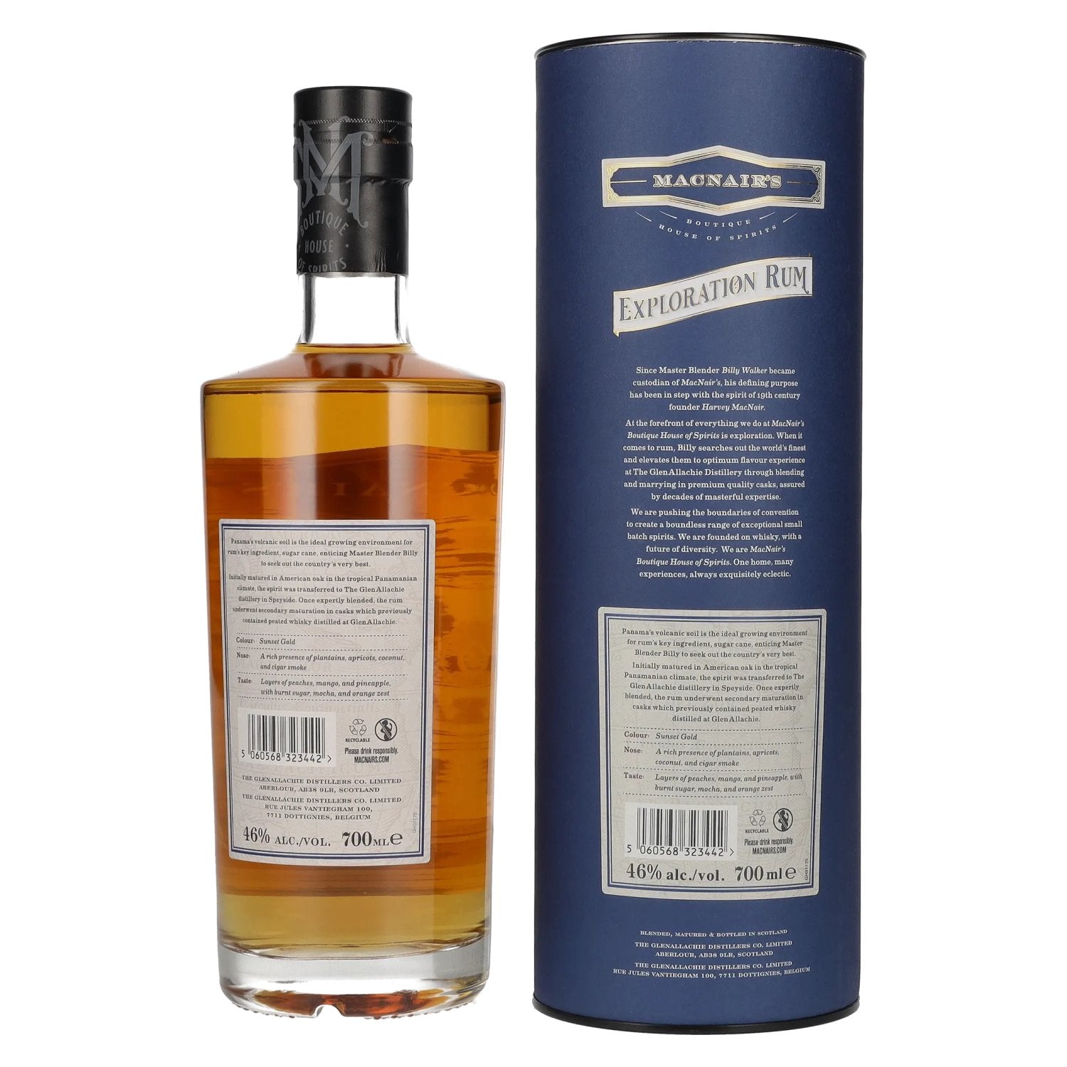 MacNair's 7 Years Old Peated Exploration Rum Panama 46% Vol. 0,7l in Geschenkbox
