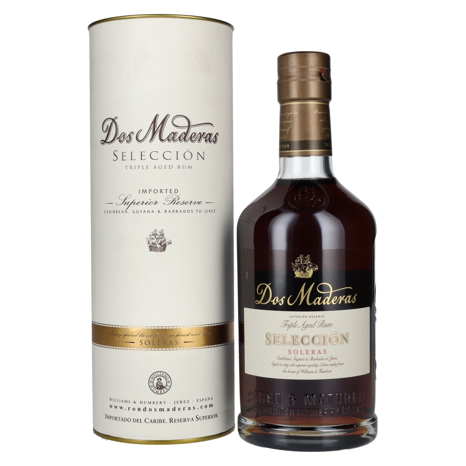 Dos Maderas Selección Superior Reserve Triple Aged Rum 42% Vol. 0,7l in gift box