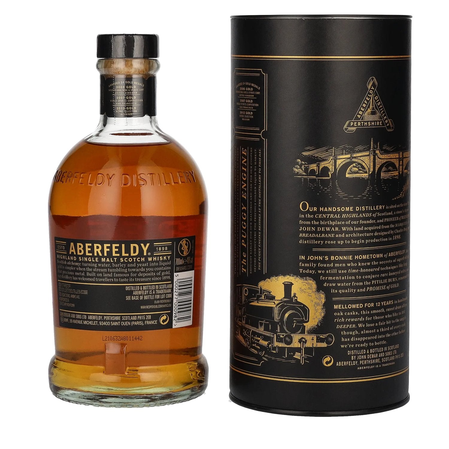 Aberfeldy 12 Years Old Highland Single Malt 40% Vol. 0,7l in Geschenkbox