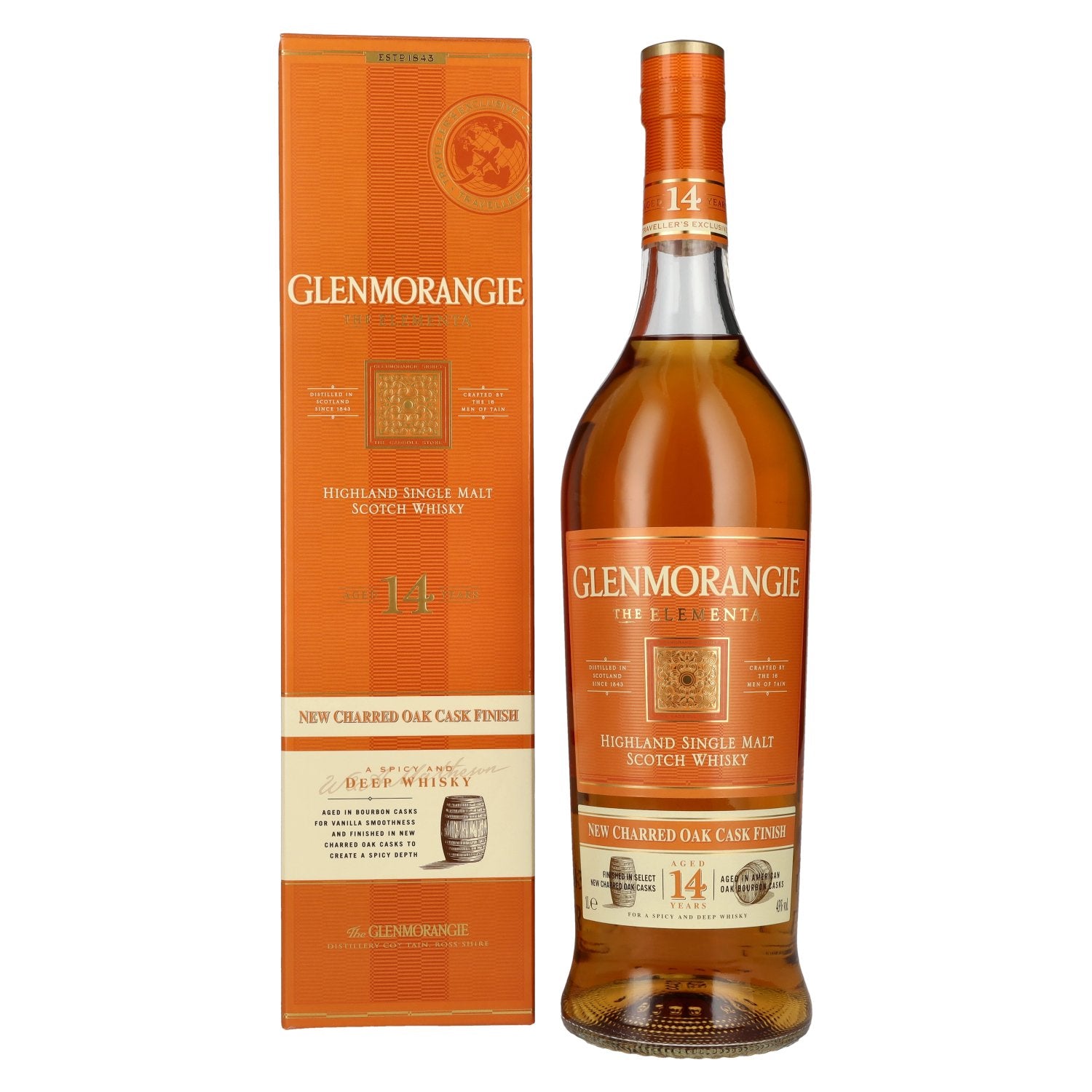 Glenmorangie The ELEMENTA 14 Years Old New Charred Oak Cask Finish 43% Vol. 1l en coffret cadeau