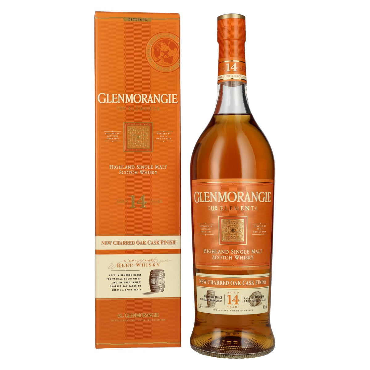 Glenmorangie The ELEMENTA 14 Years Old New Charred Oak Cask Finish 43% Vol. 1l en coffret cadeau