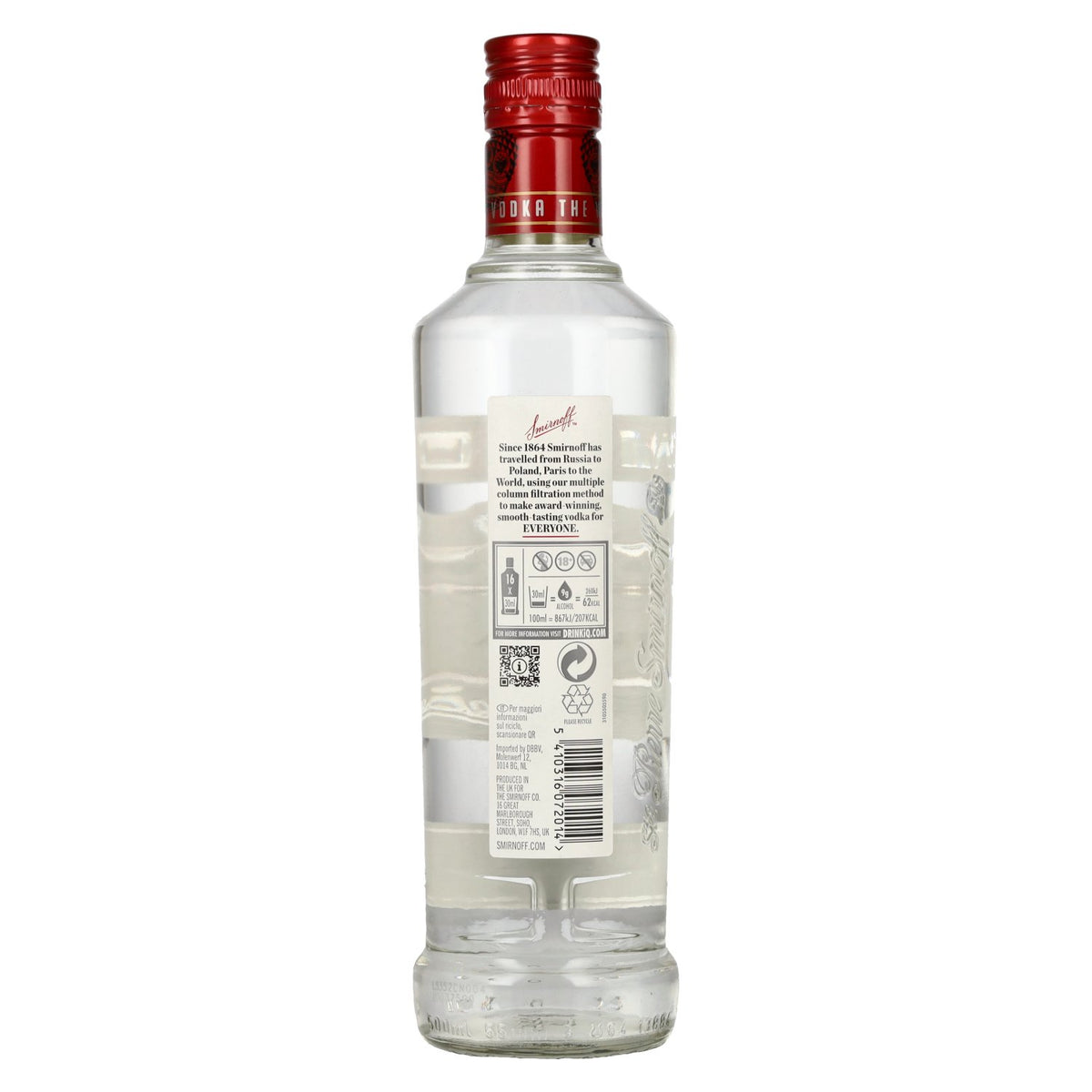 Vodka Smirnoff n° 21, 37,5 % vol., 0,5 l