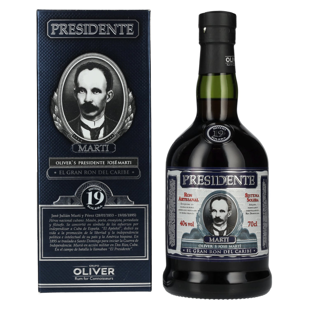 Presidente Marti 19 Solera 40 % vol. 0,7 l dans un coffret cadeau